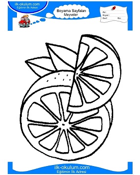 Çocuklar İçin Limon Boyama Sayfaları 